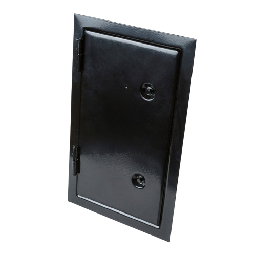 Kamintürchen gasdicht mit Doppelverschluss Schwarz