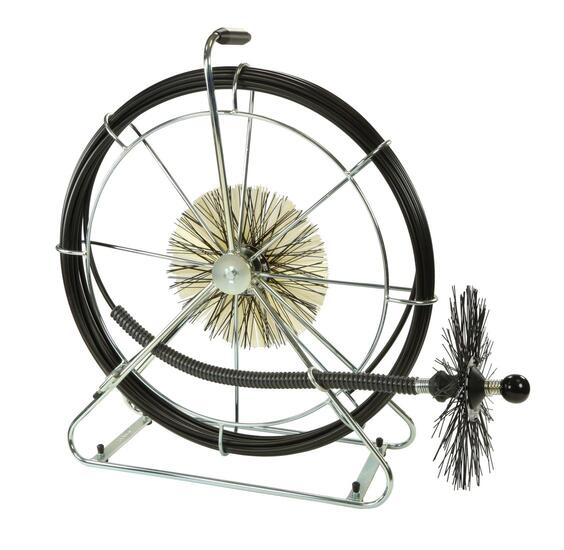 Komforthaspel komplett Länge 20 mØ 7,5mm mit Fuß rot