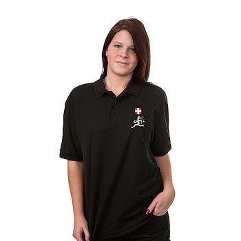 Polo Shirt Kurzarm Schwarz mit Bundesländerwappen und Schorni SZ