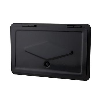 Kamintürchen mit Kegel Schwarz