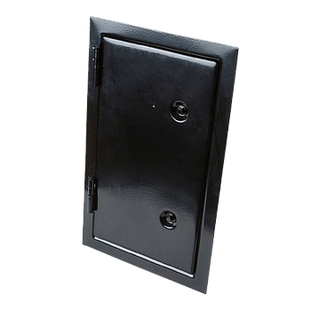 Kamintürchen gasdicht mit Doppelverschluss Schwarz